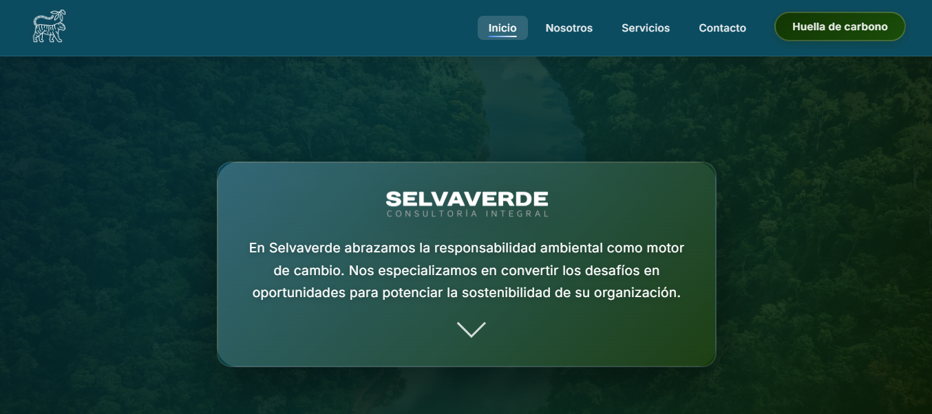 Página web institucional – Selvaverde